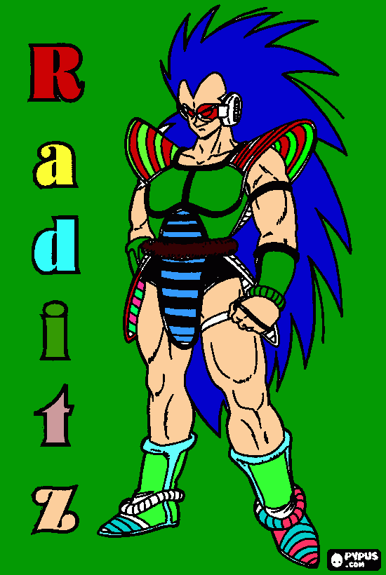 de raditz para colorear