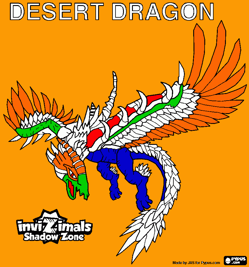 desert dragon para colorear