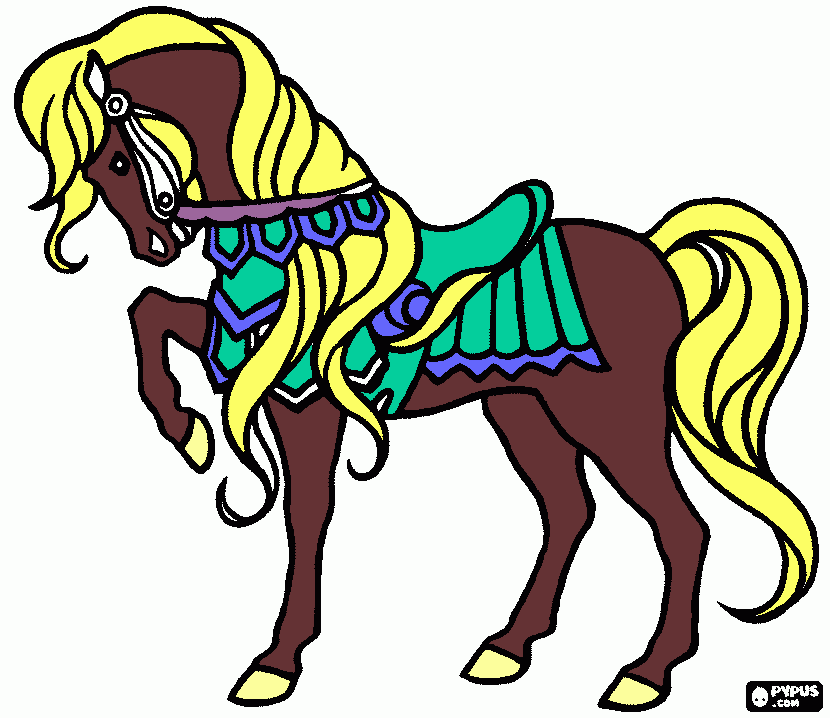 deun  caballo  para colorear