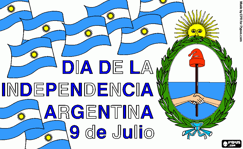 dia de la independencia para colorear