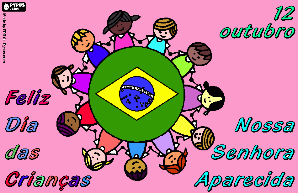 dia del niño brasil para colorear