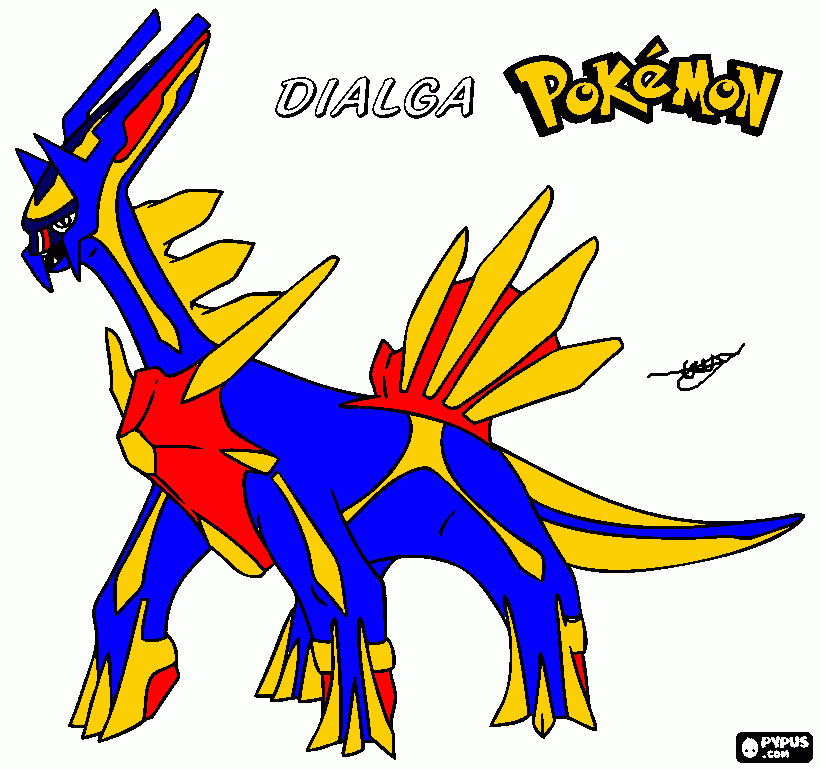 dialga colombiano para colorear