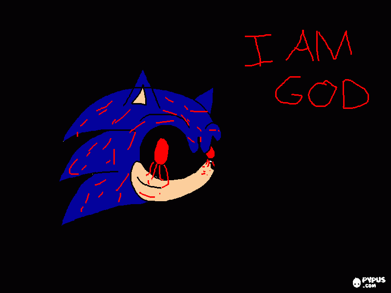 dibujar dibujos de sonic.exe para colorear