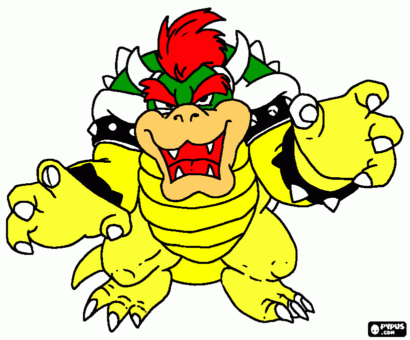 Dibujo Bowser para colorear