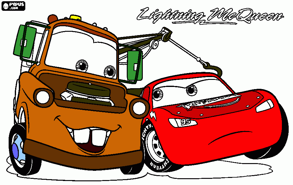 dibujo cars 1 para colorear