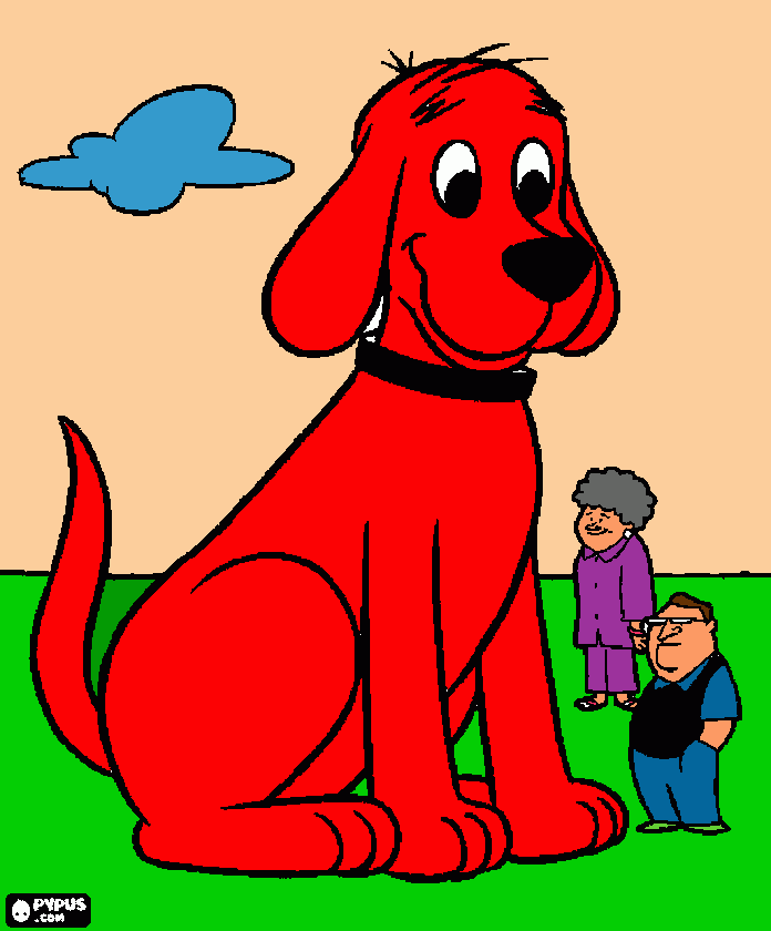 dibujo clifford  para colorear