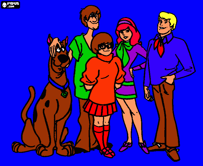 dibujo coloreado de Scooby doo para colorear