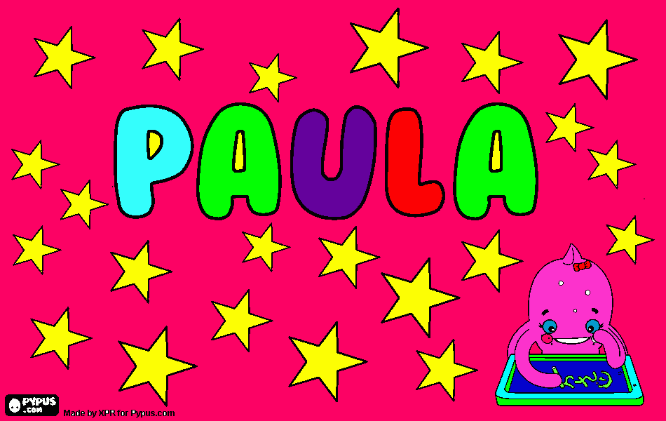 dibujo con mi nombre  para colorear