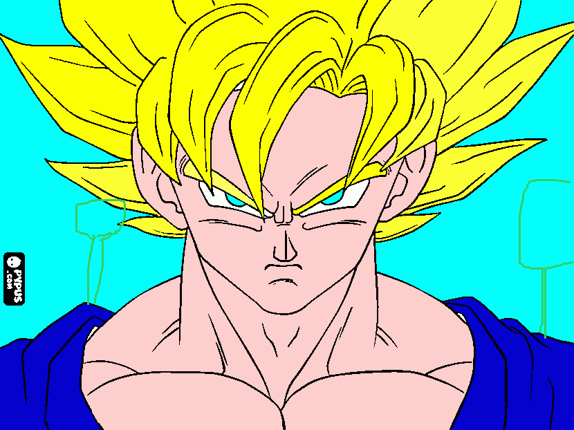 dibujo dargon ball z para colorear