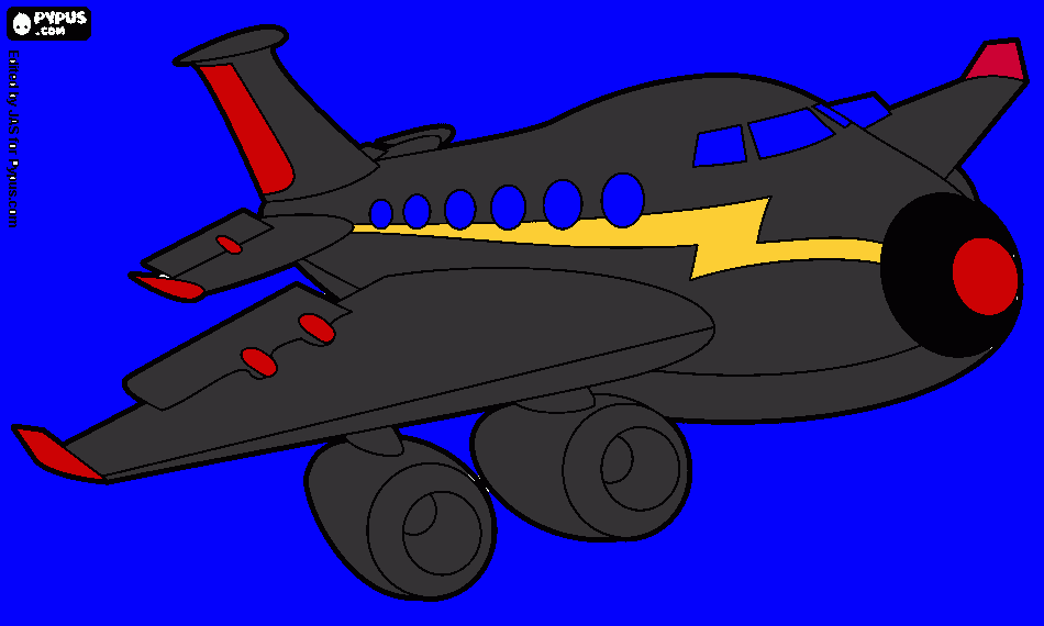 dibujo de aviòn  para colorear