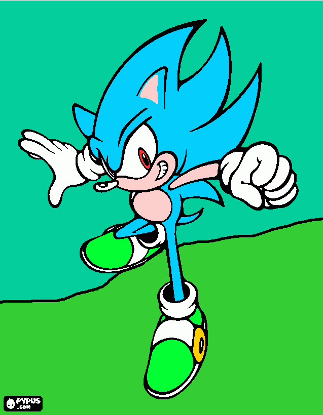 dibujo de CHristian Sonic para colorear