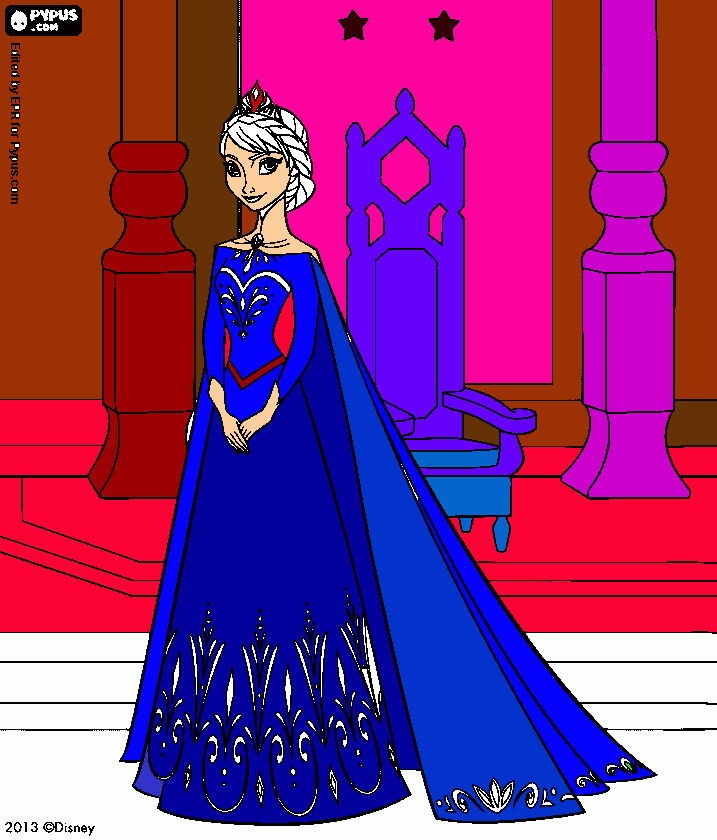 Dibujo de Elsa para colorear