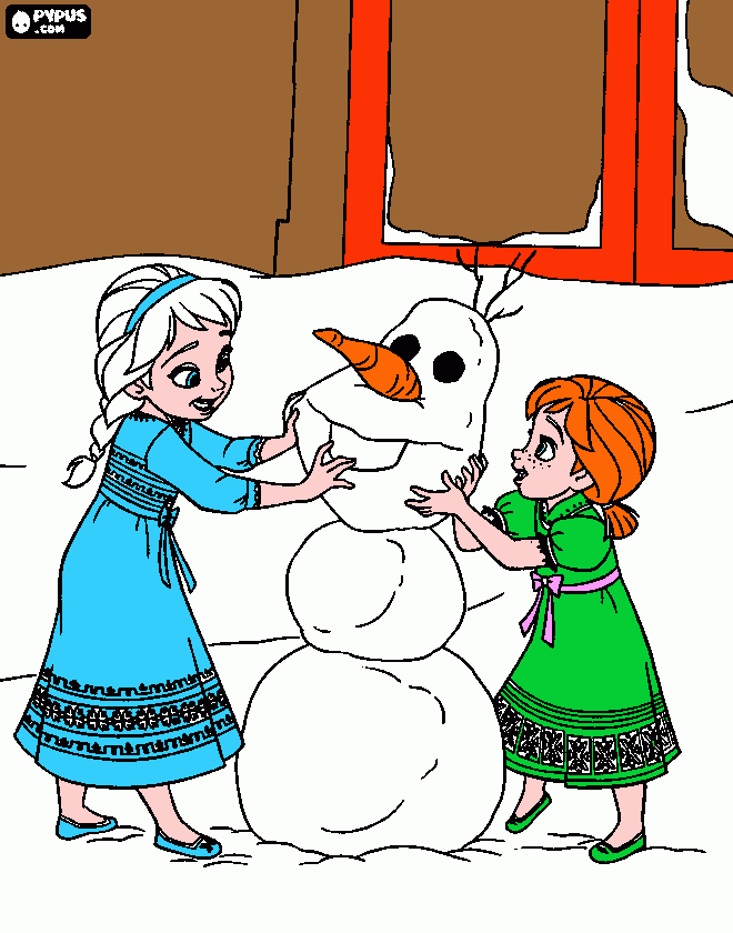 dibujo de FROZEN para colorear