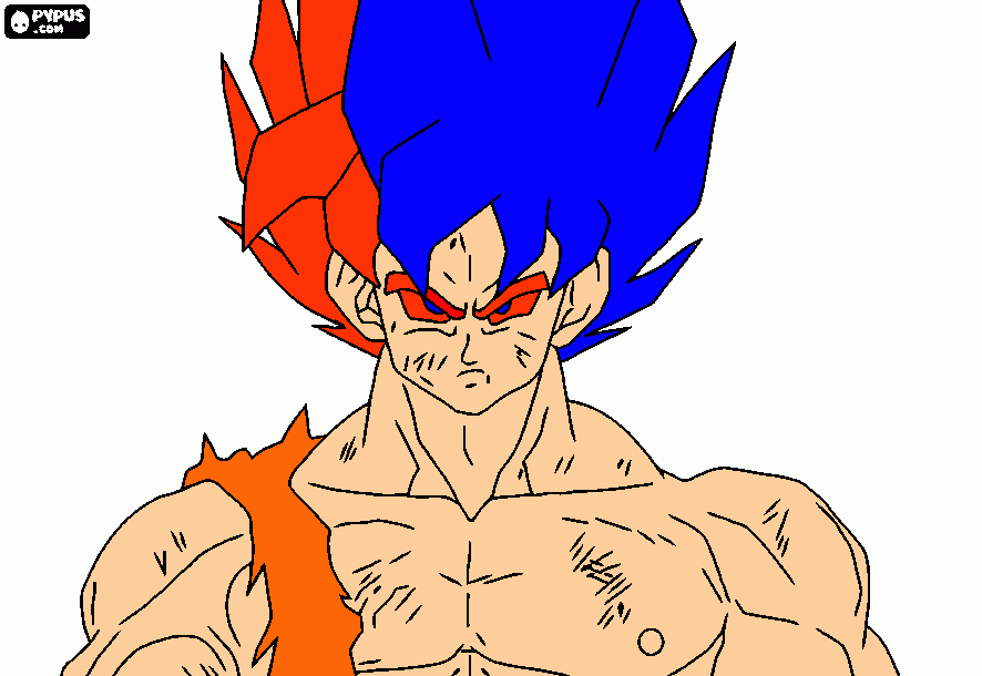 dibujo de goku para maria luisa de deylan para colorear