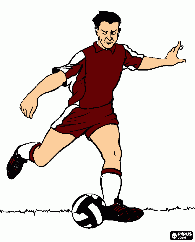 Dibujo de Juan Arango de la vinotinto mediocampo de futbol para colorear