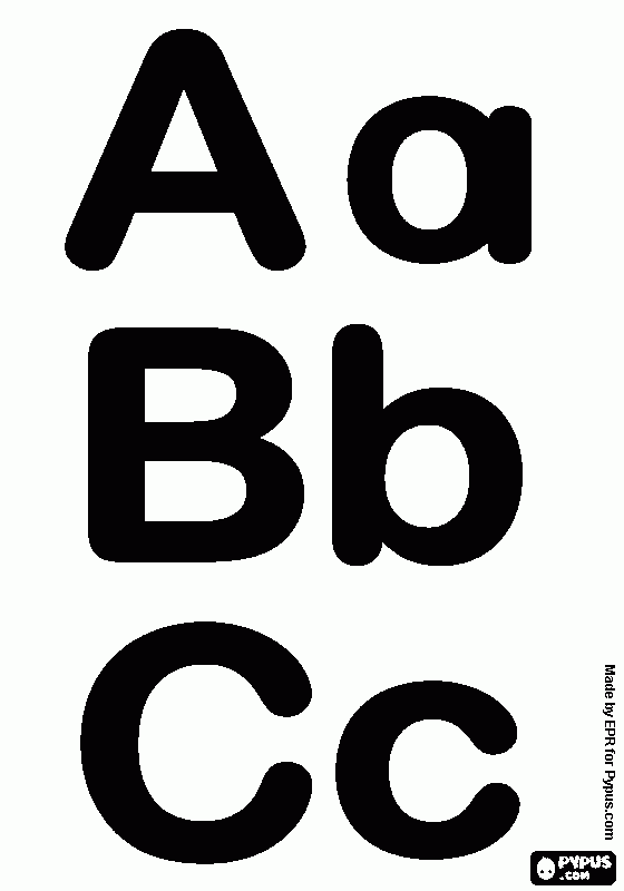 dibujo de letras A,B,C para colorear