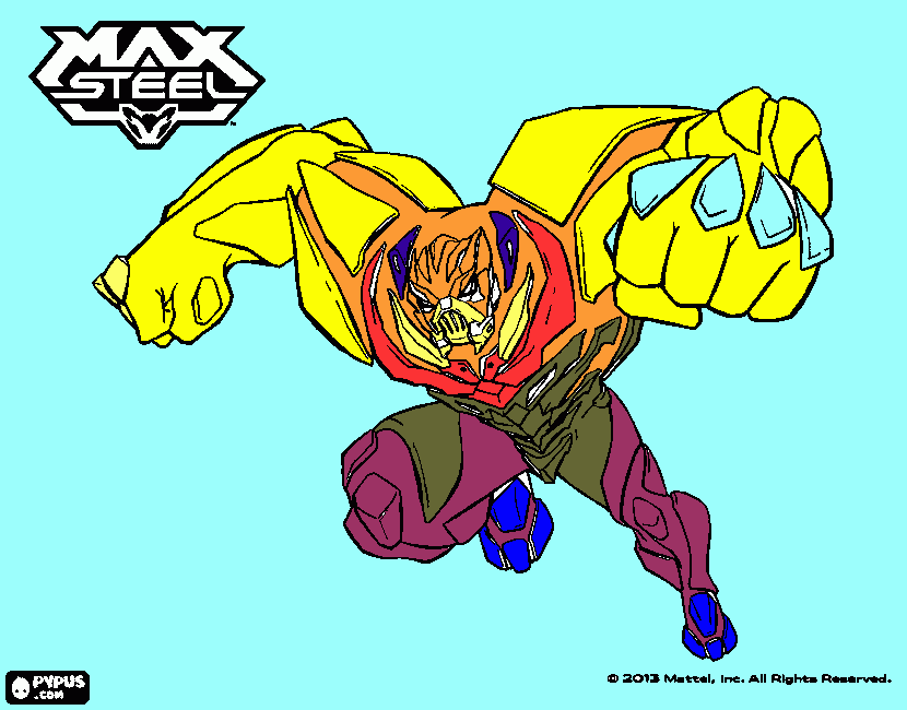 dibujo de max steel para colorear