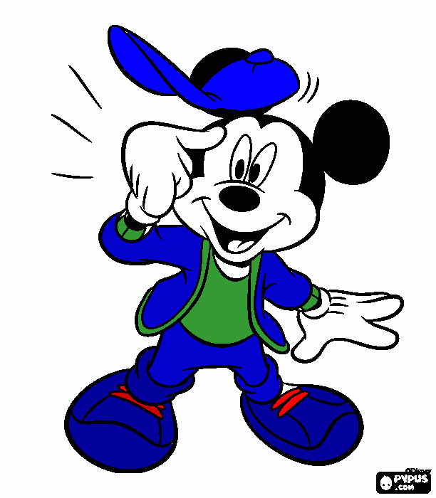 dibujo de mikey mouse  para colorear