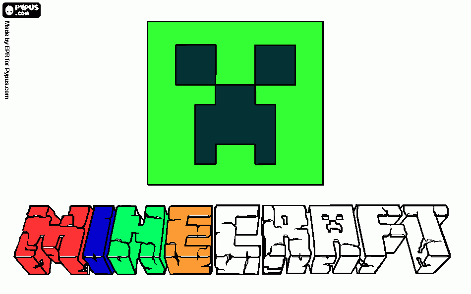 DIBUJO DE MINECRAFT para colorear