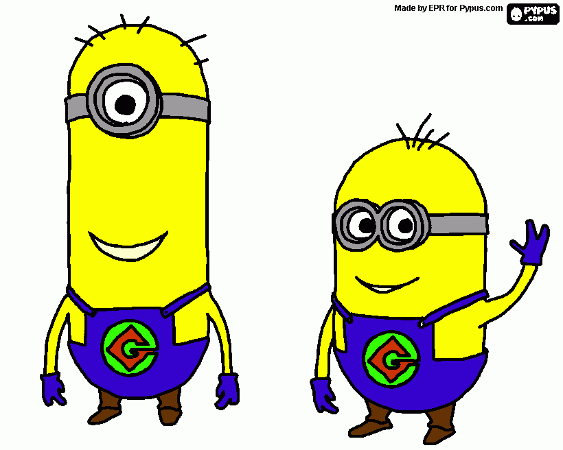 DIBUJO DE MINIONS DE ROCIO para colorear