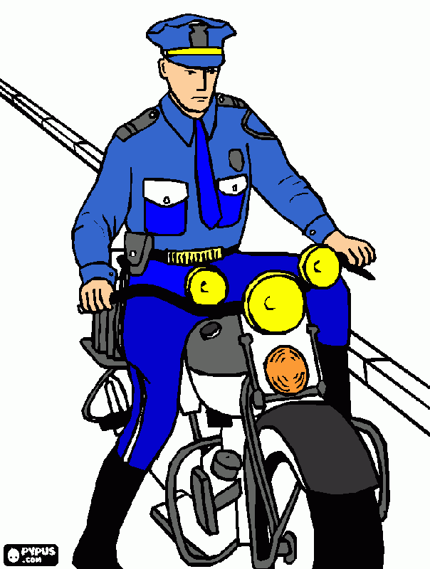 dibujo de policia para alberto  para colorear