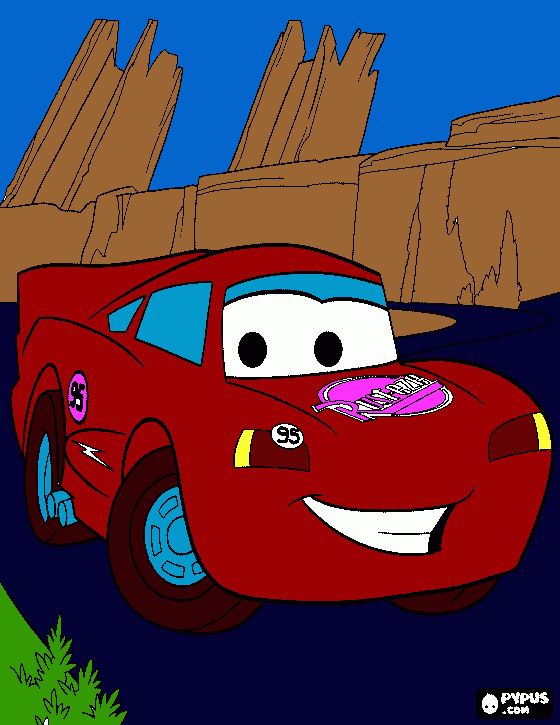 dibujo de rayo mcqueen para colorear