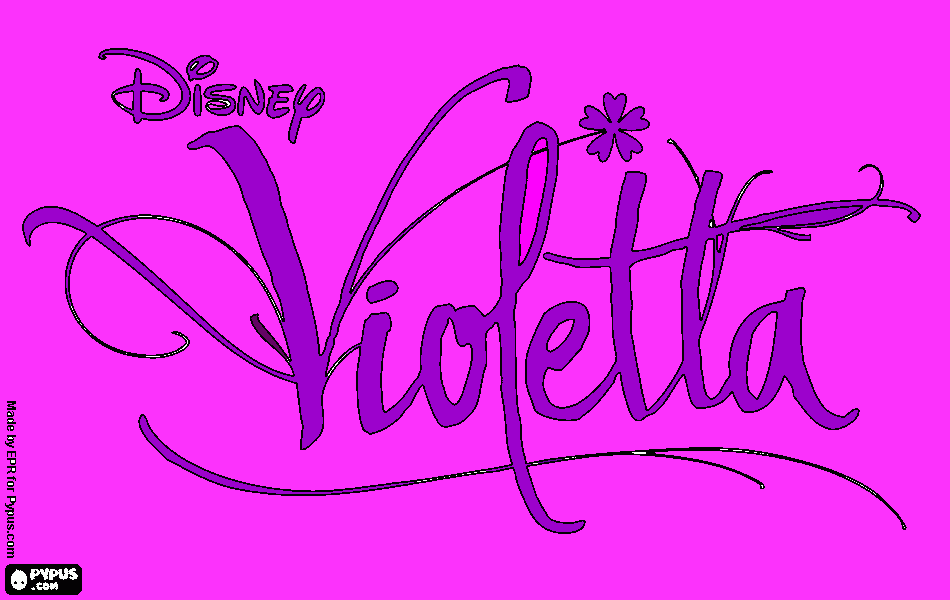 Dibujo de Violetta para colorear