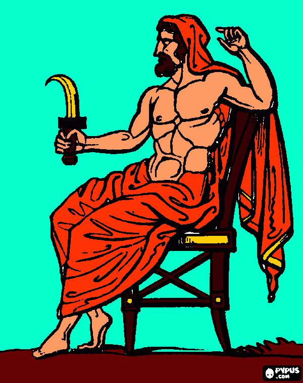 dibujo del dios Saturno para colorear