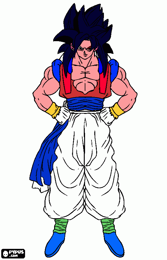 dibujo goku face 4 para colorear