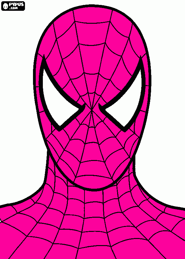 dibujo hombre araña nena para colorear