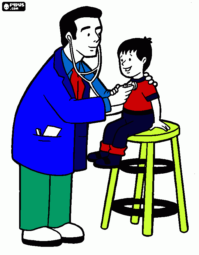 dibujo infantil salud para colorear