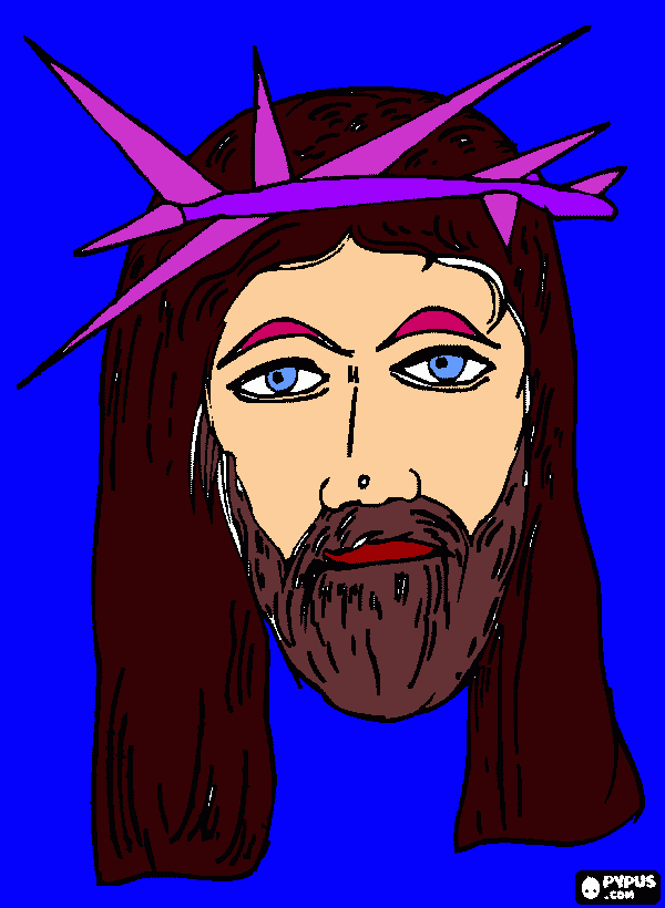 dibujo jesus para abuela  para colorear