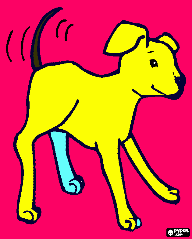 dibujo perrito gua gua para colorear