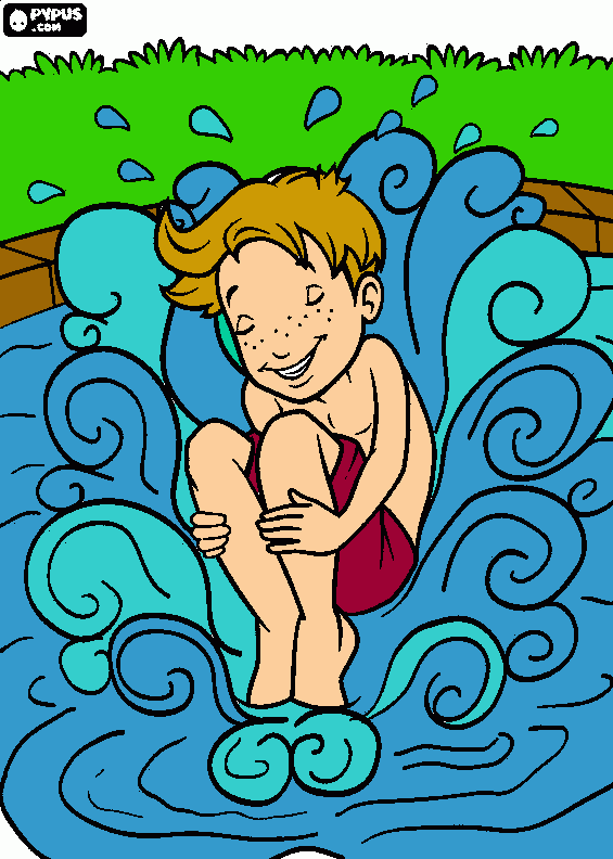 dibujo piscina para colorear