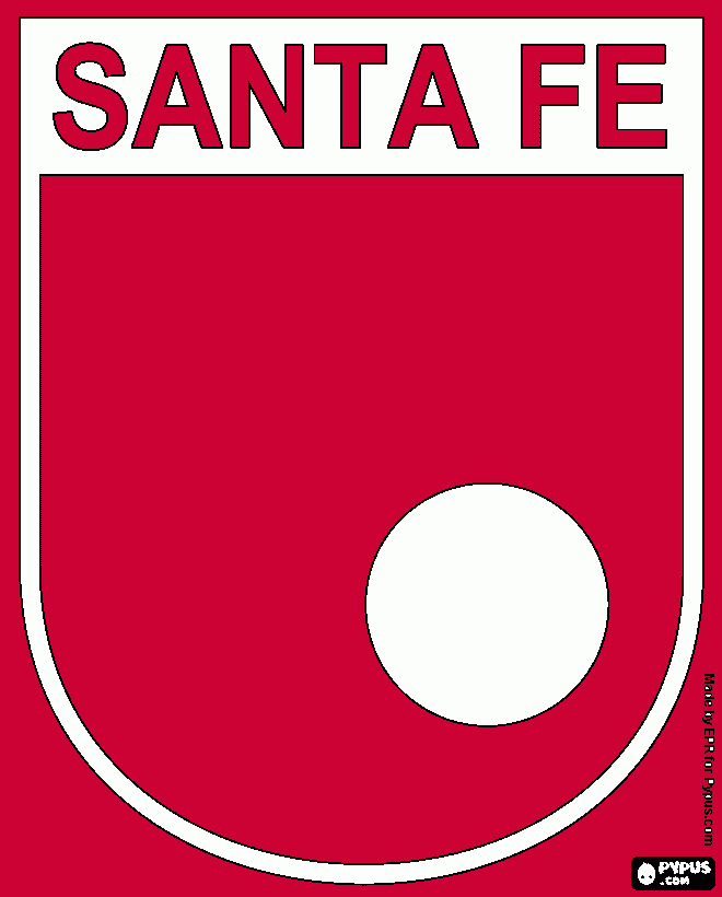 dibujo santa fe para colorear