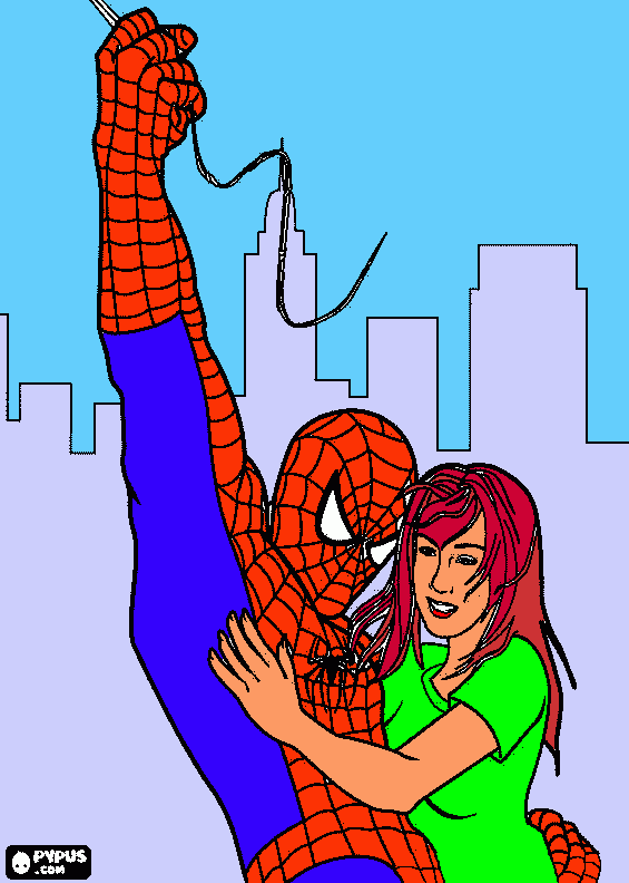 Dibujo spiderman coloreado por Alejandro para colorear