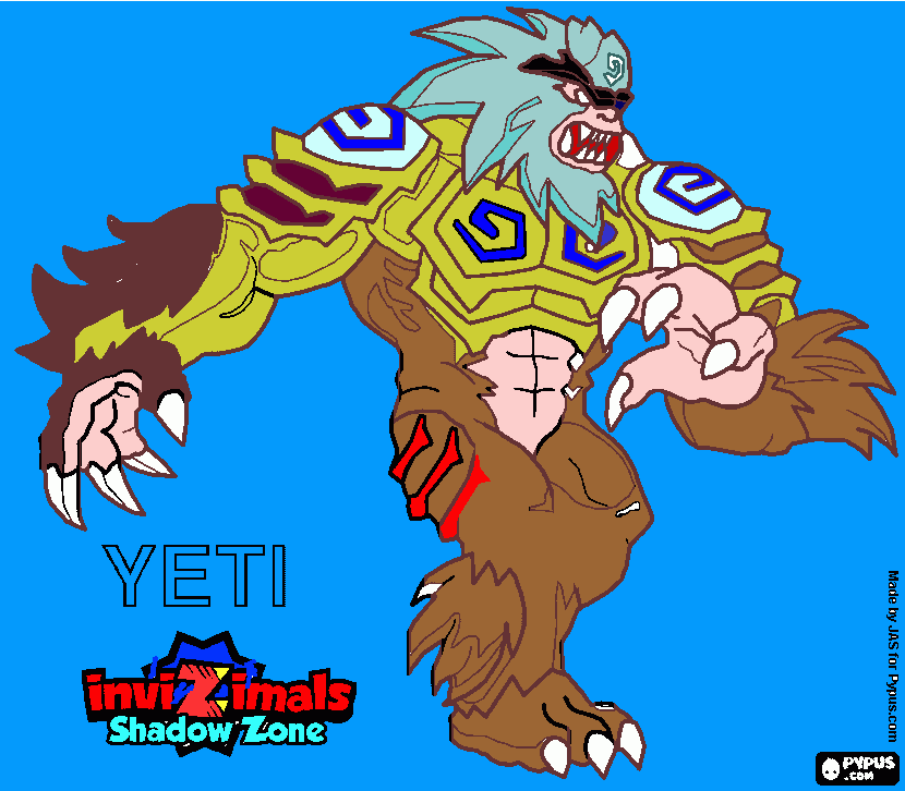 Dibujo Yeti para colorear