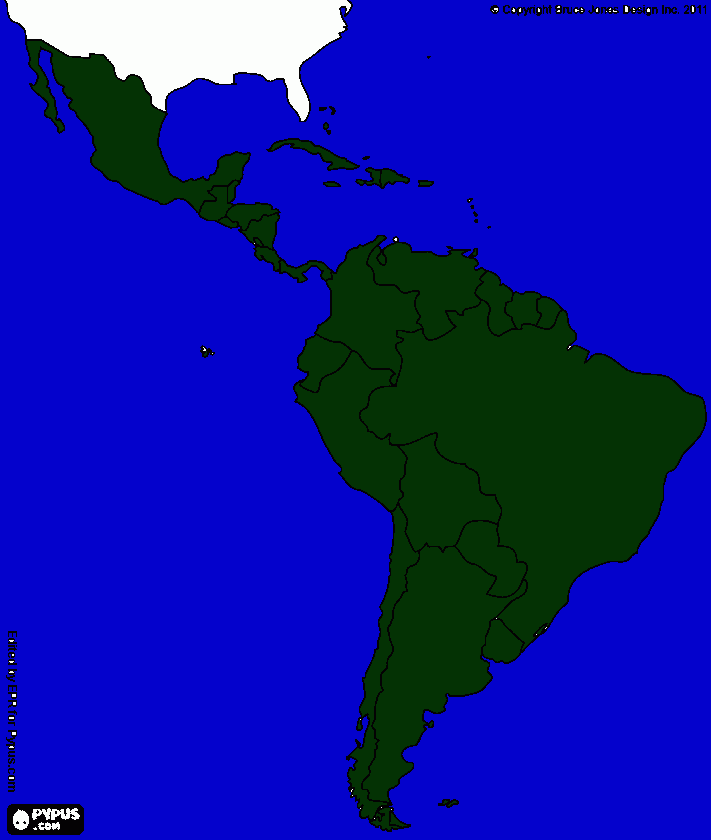 dibujode america latina para colorear