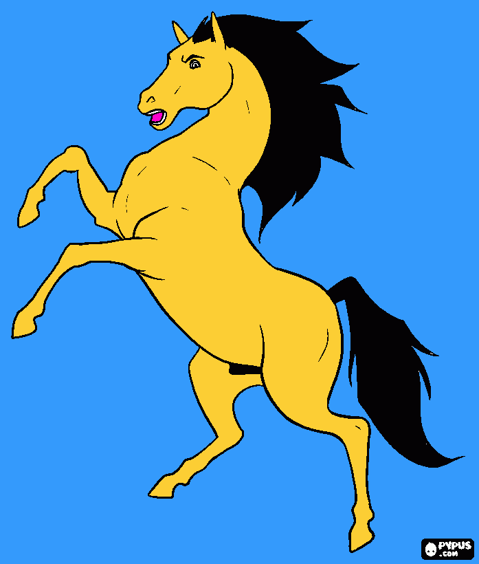 dibujos de caballo salbaje dibujos para colorear