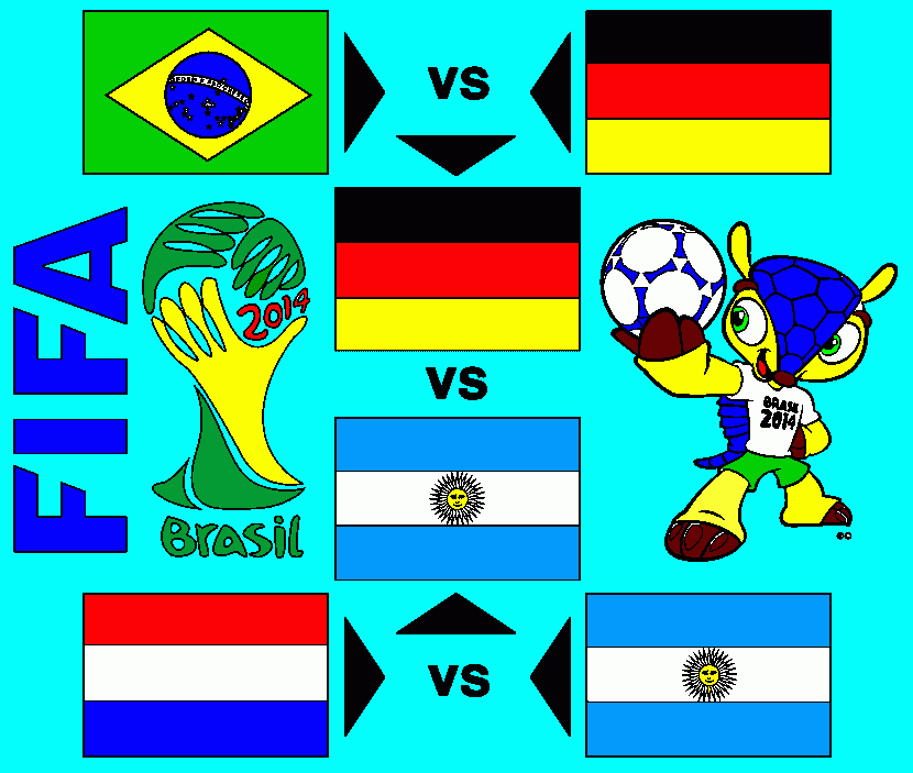 dibujos de semifinales mundial brasil 2014 para colorear