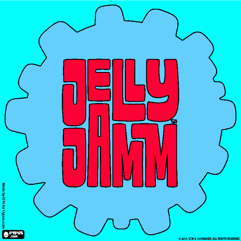 dibujos para pintar de logo de jelly jamm para colorear