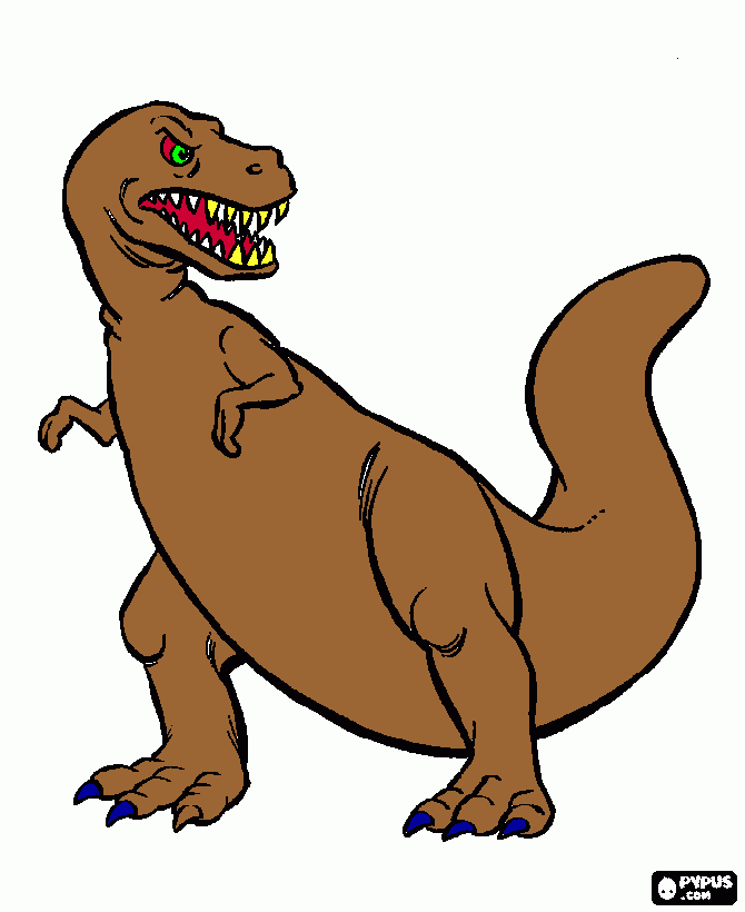 Dino rex para colorear