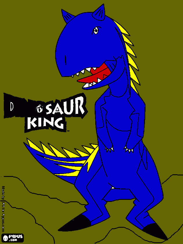 dinosaurio kin para colorear