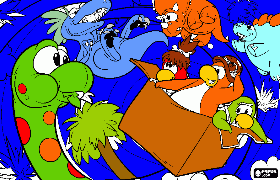 dinosaurioak para colorear