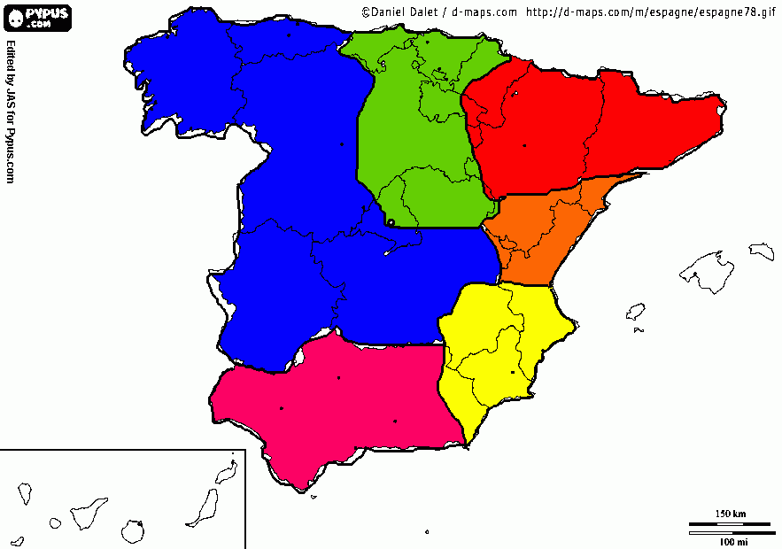 División Zonas Técnico España para colorear