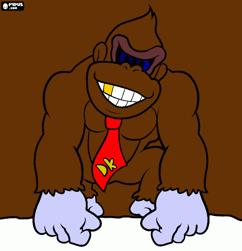 donkey -kong para colorear