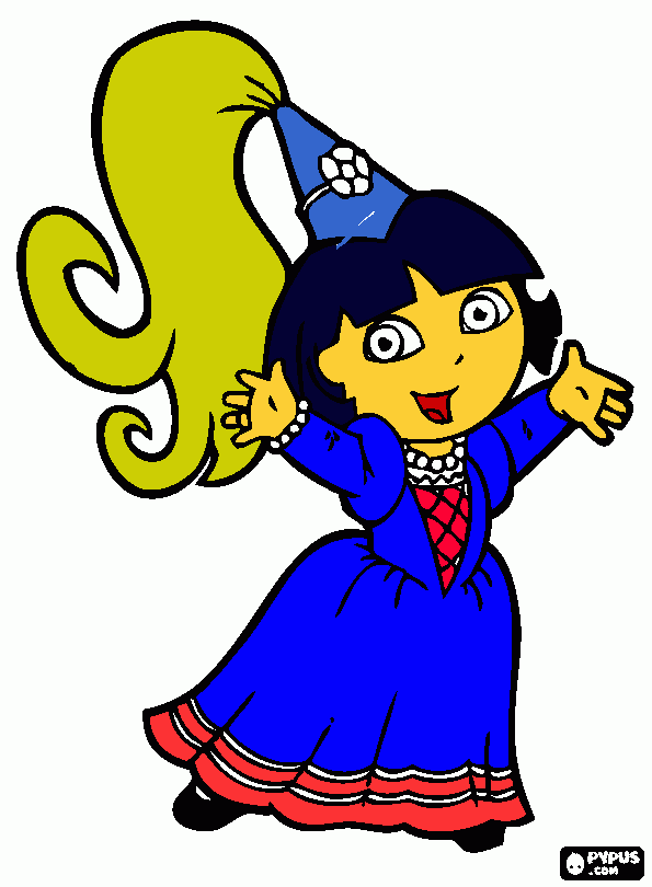 dora cola de raton para colorear