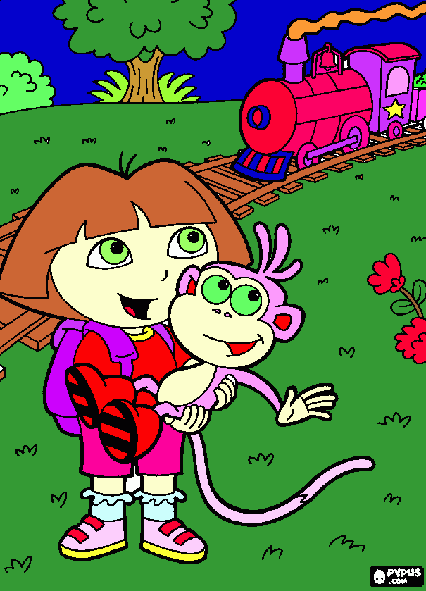 dora esploradora para colorear