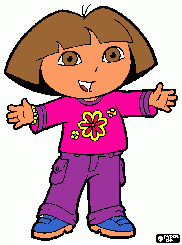 dora la fea para colorear