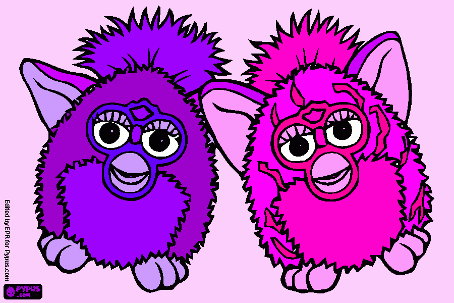 Dos Furbys divertidos para colorear